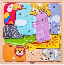 Puzzle en bois animaux exotiques