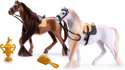 Jouet cheval avec selle et accessoires 19 cm