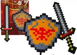 Set de chevalier en mousse avec épée pixel et bouclier