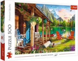 Puzzle 500 pièces chalet à la montagne