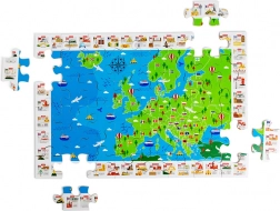 Bigjigs Toys puzzle de sol en bois carte de l’Europe – 48 pièces