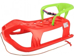 Luge en plastique avec dossier Baby Mix Snow Star rouge