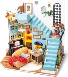 Rolife mini maison miniature coin salon – kit DIY avec éclairage LED