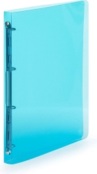 Classeur A4 en polypropylène Lines, bleu, 4 anneaux