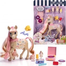 Wild Manes cheval Sundae avec accessoires pour glace, 14 pièces
