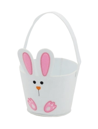 Panier de Pâques en feutre en forme de lapin, marron 17 × 23 cm