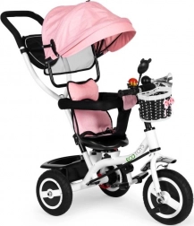 Tricycle pour enfants avec toit rotatif ECOTOYS rose