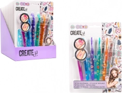 Kit de tatouage CREATE it! 6 stylos parfumés avec pochoirs