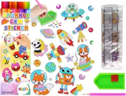 Kit créatif de stickers mosaïques avec diamants Astronaute spatial