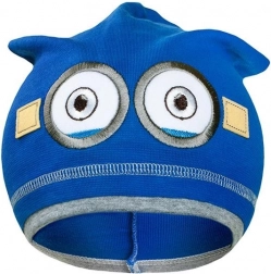 Bonnet d’automne pour enfants NEW BABY, bleu foncé avec motif MINION