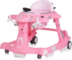 Trotteur 3en1 Avion Rose