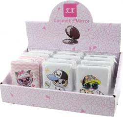 Miroir de poche avec animaux, 12 pcs