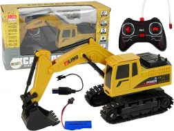 Véhicule Tracteur Pelle R/C 1:24 jaune