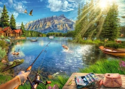 Puzzle RAVENSBURGER La vie au bord du lac 1000 pièces