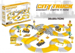 Kit de circuit de course avec véhicules de chantier DIY, 255 pièces
