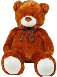 Ours en peluche avec nœud 70 cm marron