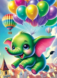 puzzle en bois aventure d’éléphant 40 pièces