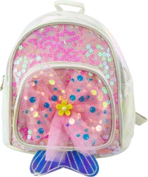 Petit sac à dos pour enfant avec nœud en tulle blanc