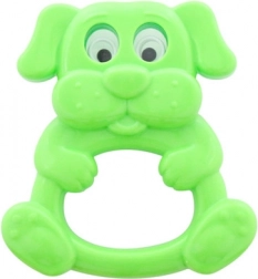 hochet chien avec yeux mobiles 11 cm