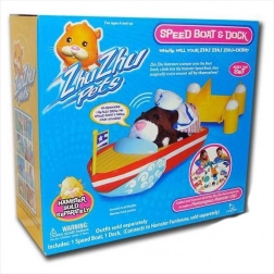 ZHU ZHU PETS bateau à moteur avec quai pour hamsters interactifs