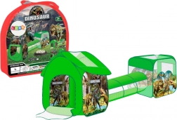 Aire de jeu pour enfants 3-en-1 – tente avec tunnel et piscine à balles à motif dinosaures