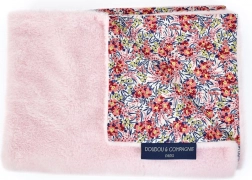 Couverture bébé en peluche Boh'aime 70 × 100 cm rose