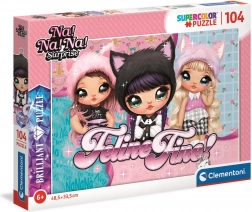 Clementoni Brilliant puzzle Na! Na! Na! Surprise Chats stylés, 104 pièces