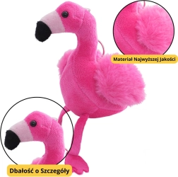 Porte-clés peluche flamant rose 12 cm