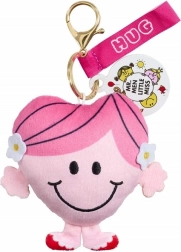 Porte-clés en peluche LITTLE MISS HUG – petit cœur rose