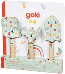 goki set de jardinage pour enfants printemps, 3 pcs