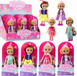 Mini poupée princière avec couronne 17 cm