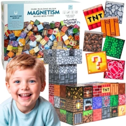 Jeu de construction magnétique 3D - 63 pièces
