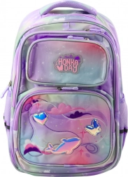 Sac à dos scolaire pastel avec sangle de poitrine 20 L