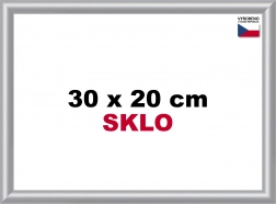 Cadre en plastique argenté 30x20cm