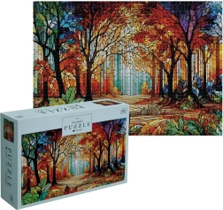 Interdruk puzzle Stained Glass : Forêt 2000 pièces