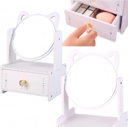 Mini coiffeuse avec miroir et tiroir à poignées