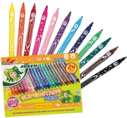 Feutres double embout SUPERSTARS DUO, 24 pièces