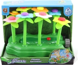 Fontaine à fleurs aquatique avec éclairage