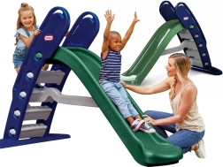 toboggan pour enfants Little Tikes Giant Slide Jungle 180 cm – bleu‑vert
