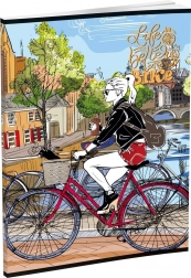 Carnet d’enregistrement LUX A5, ligné, 96 feuilles, assortiment de 16 motifs