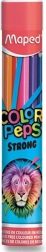 Crayons de couleur MAPED Color’Peps Strong en tube métallique, 12 pcs