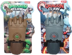 Griffes à déclenchement dragon/dinosaure en plastique 11 × 29 cm, 2 couleurs