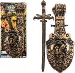 Épée en plastique pour enfants avec bouclier 48 cm