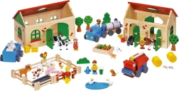 Ferme en bois My Farm – ensemble de jeu 71 pièces