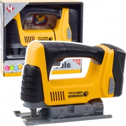 Scie sauteuse interactive pour enfants avec effets lumineux jaune