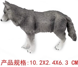 Figurine de loup gris 10 cm