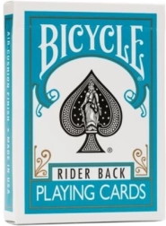 Cartes à jouer Bicycle dos turquoise – format poker