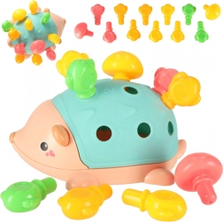 Hérisson sensoriel Montessori avec chevilles amovibles – bleu