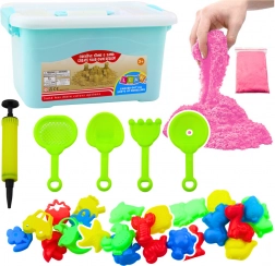 Set de sable magique rose 3 kg avec accessoires