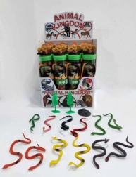 serpents en tube – set de serpents en caoutchouc dans une boîte en plastique